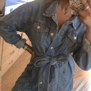 Denim shirt dress